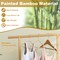 Clothes Rack with PE Rattan Storage Basket Freestanding Garment Organizer with Hanging Rod